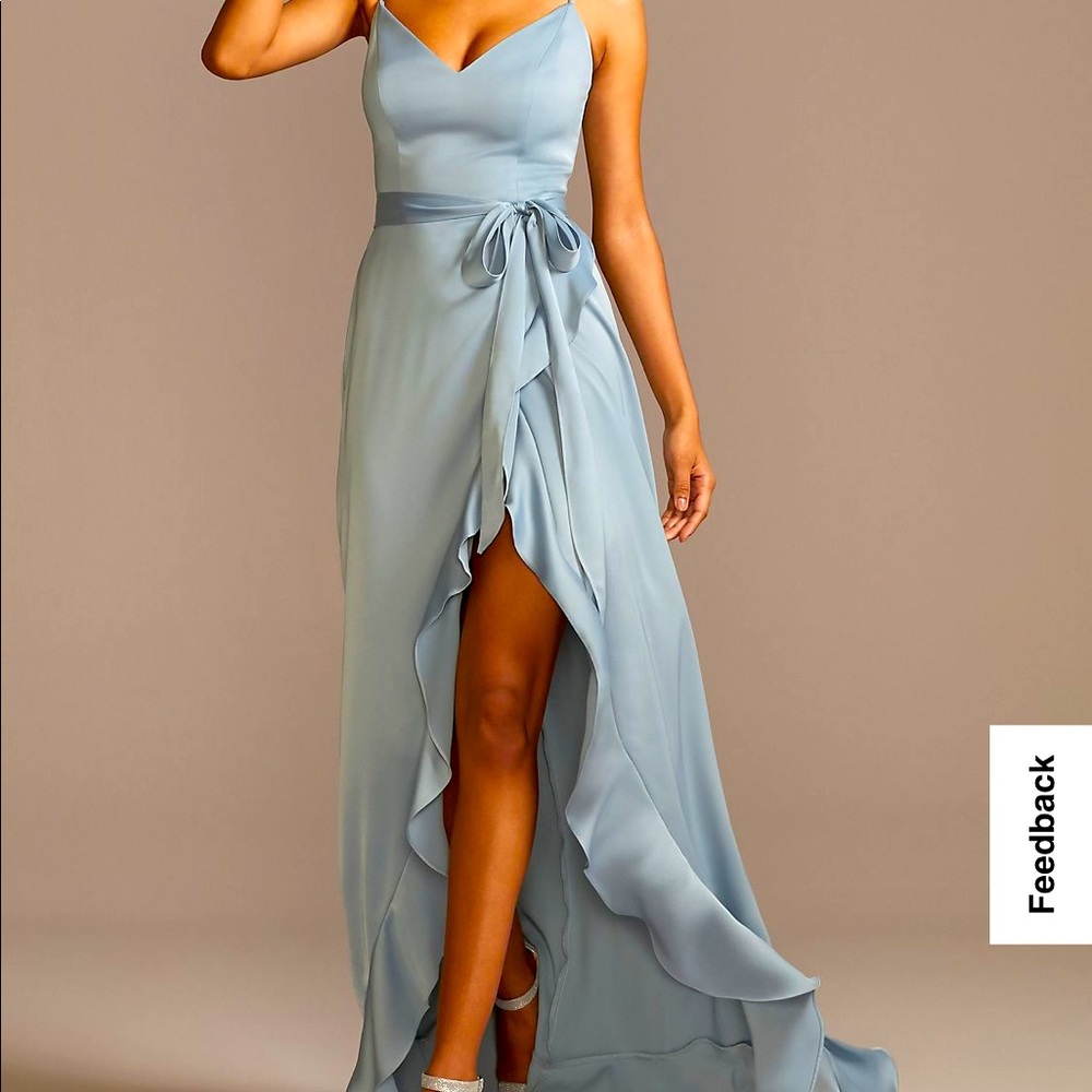 Davids bridal dusty blue Bridesmaids dress